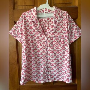 Roller Rabbit Red Floral Short Sleeve Pajama Set
